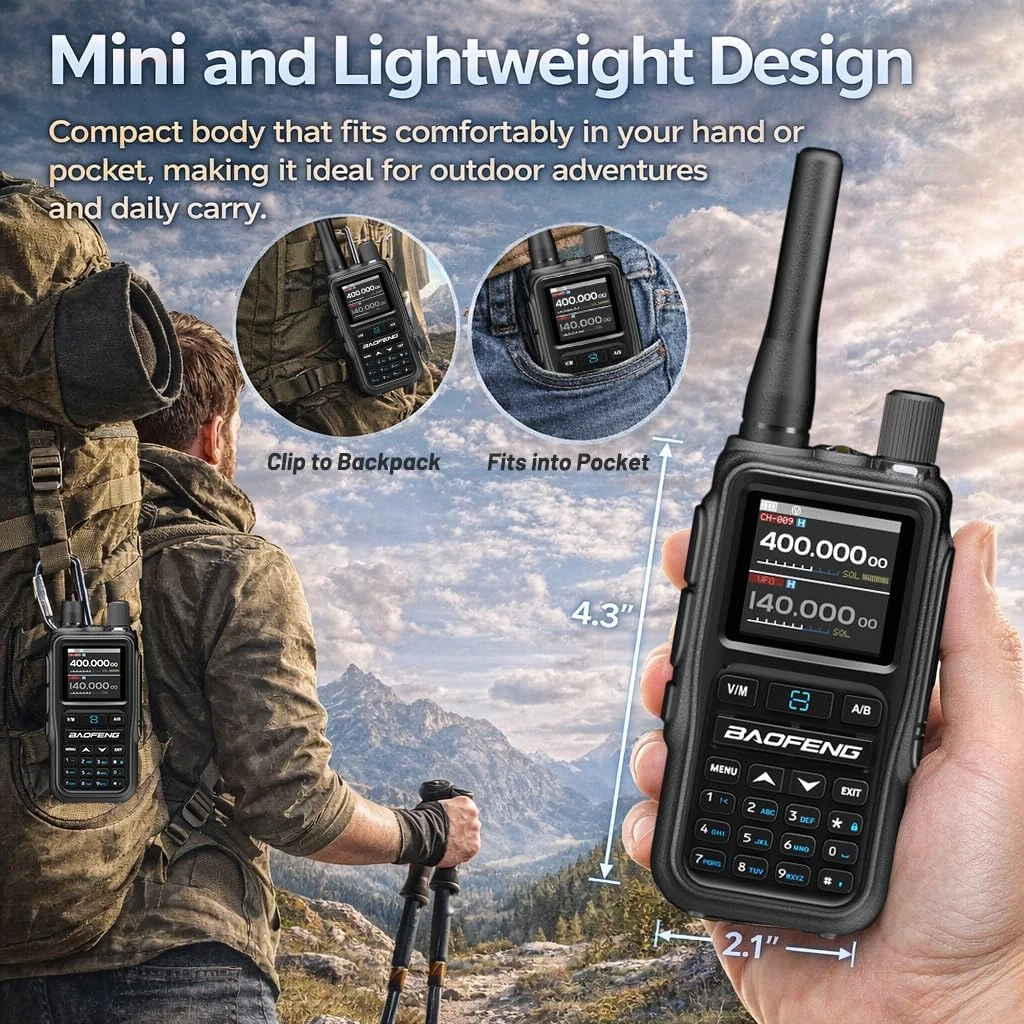 Baofeng Walkie Talkie Uv 5R Mini Bluetooth Programming Talk Range 5Km Mini 5R Type-C Ham Radio Outdoor For Uv-5R Bf-888S