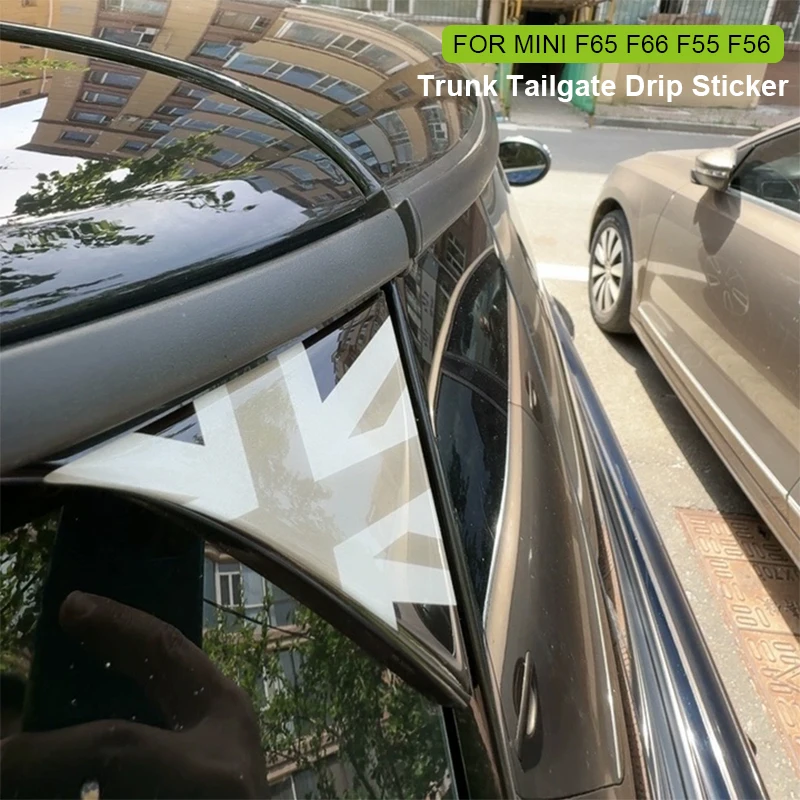 Car Exterior Rear Back Trunk Tailfins Spoiler Wing 3D Sticker For Mini Cooper S JCW F65 F66 F55 F56 Exterior Decoration Sticker