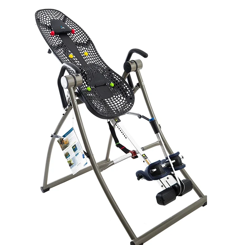 Foldable inverted machine, household lumbar and cervical spine traction, stretching inverted device heightening machine