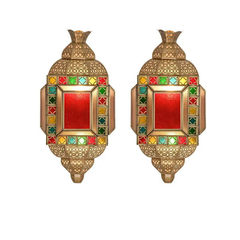 

Xinjiang B & B characteristic chandelier, exotic restaurant coffee romantic club decoration stained glass chandelier