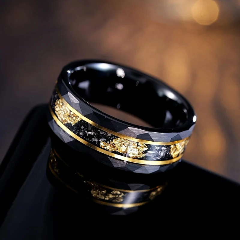 Tungsten Rings for Men with Hidden Closed-Finger Statement Ring for Singles, Trendy, Unique & Versatile