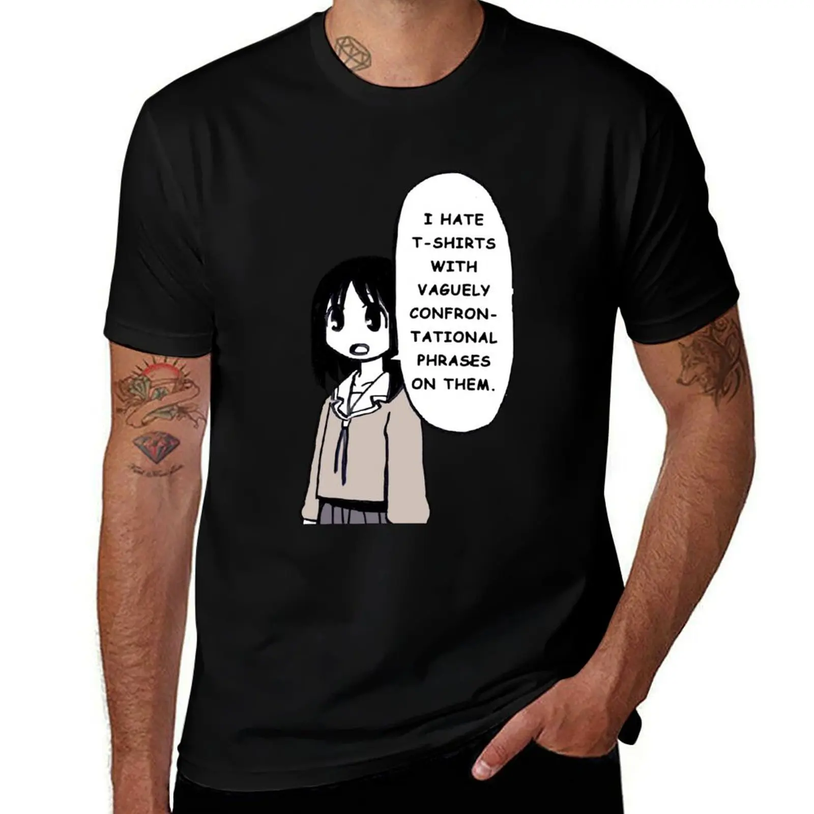 I draw that panel of osaka saying she doesn_t like rude shirts azumanga daioh T-Shirt anime tshirts for men