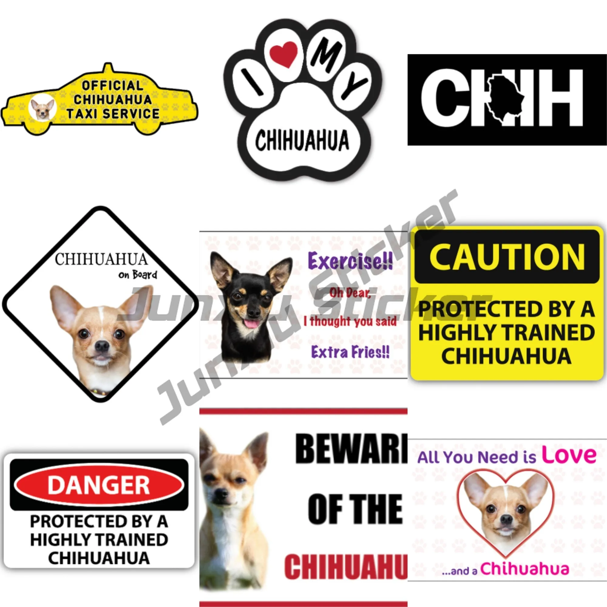 

Home is Where The Dog Hair-Funny Chihuahua Vinyl Car Van Decal Sticker Pet