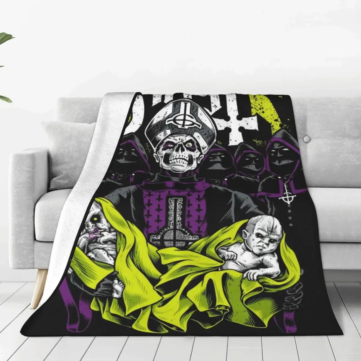 

Ghost Band Cartoon Blanket Sofa Cover Flannel Spring Autumn Mult function Warm Throw Blankets for Bedding Travel Bedding Throws