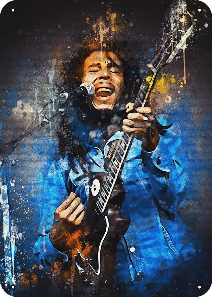 Legendary Guitarist Bob Metal Tin Sign ; Wall Decor