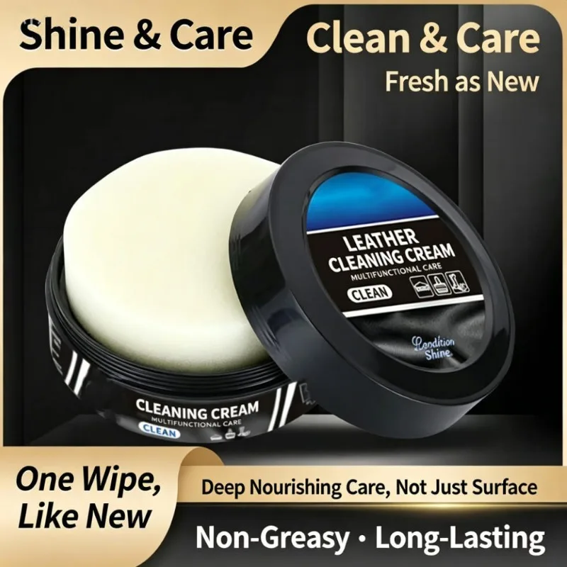 Multifunctional Leather Cleaning Cream, Special Leather Care Wax for Shoes & Bags