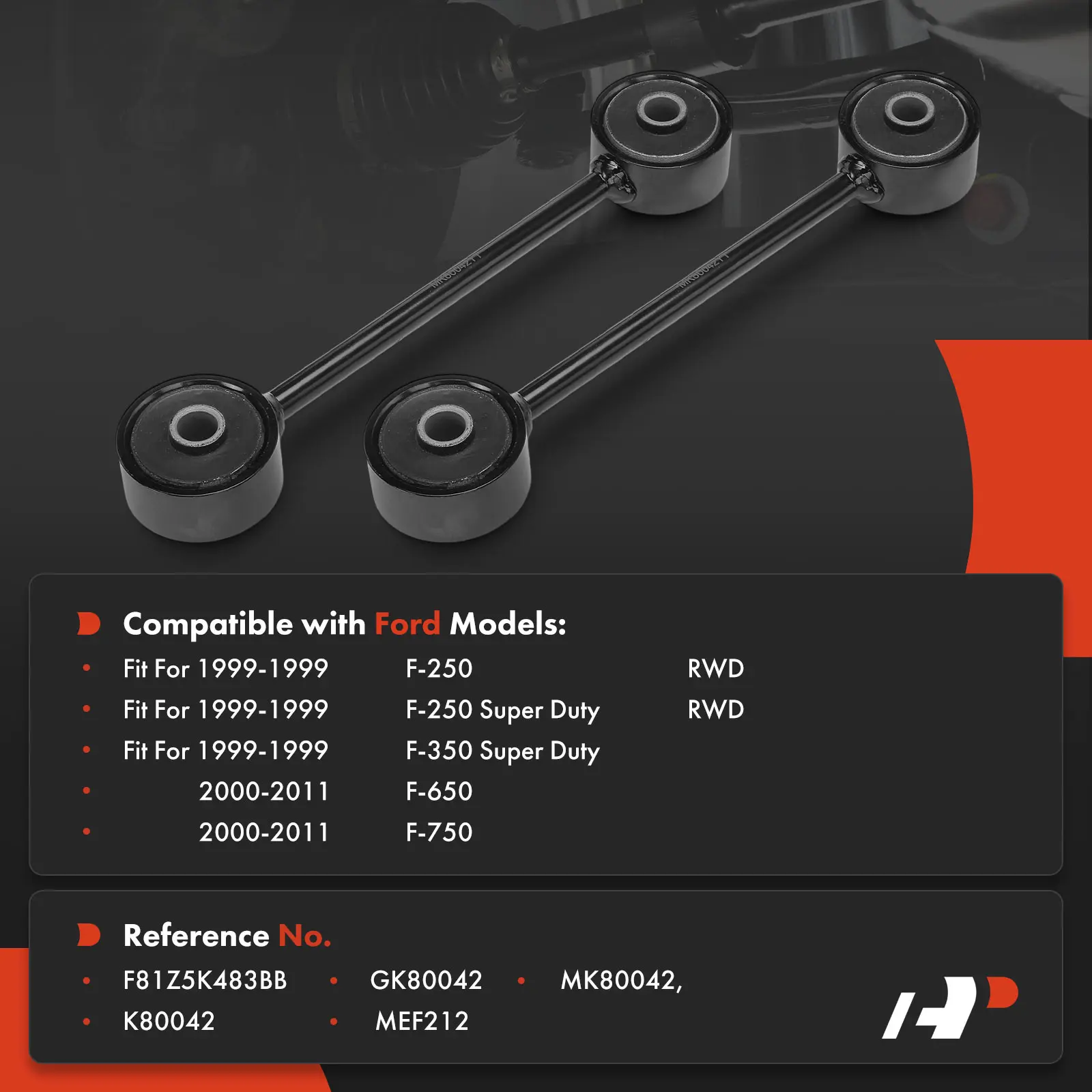 A-Premium 2x Front Side Sway Bar Link for Ford F-250 F-350 Super Duty 1999 F-650 F-750 2000-2011