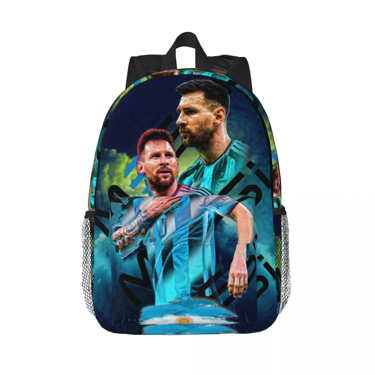 Custom Argentina Num.10 Messi Fashion Kids Backpack Women Teenagers Schoolbags Travel Laptop Backpack