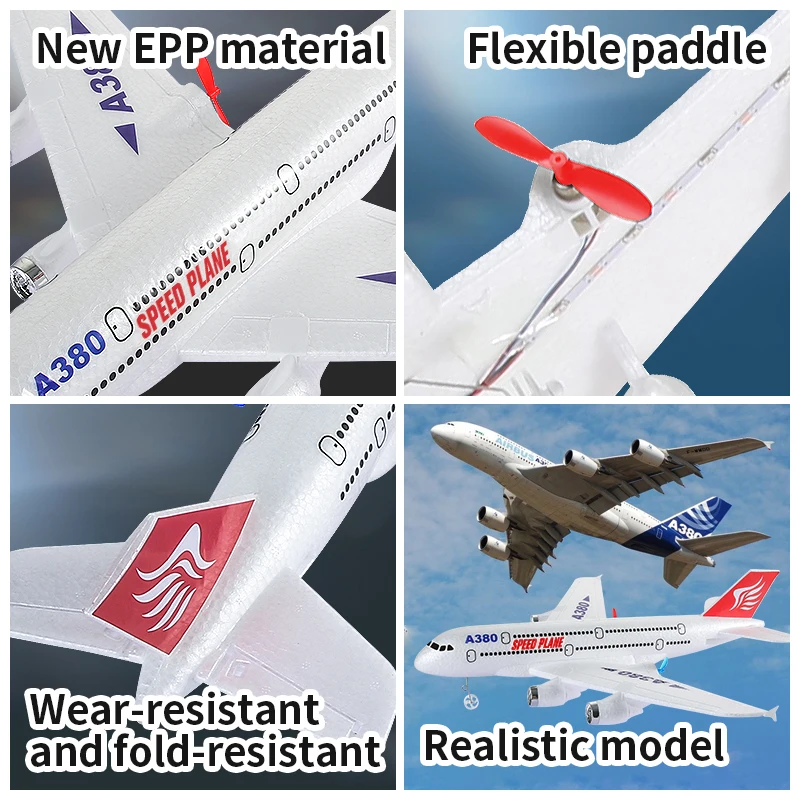 Airbus A380 RC Avion 2.4G Aile Fixe Boeing 747 Avion Télécommande En Plein Air RC Avion Modèle Jouets pour Enfants Garçons