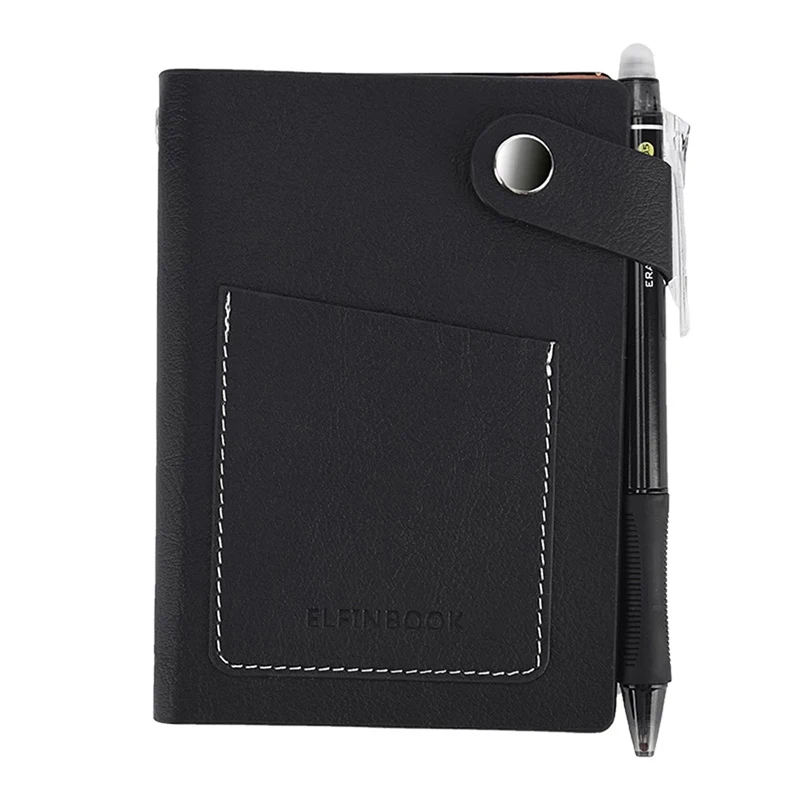 Mini Smart Reusable Erasable Leather Notebook Pocket Blank Hand Drawing Planner Daily Journal Note Book Business Notepad