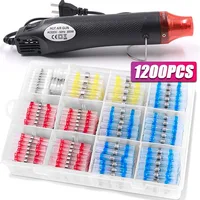 50/600/1200 Uds Cable a tope termorretráctil Kit de terminales de empalme terminales de engarzado impermeables sello de soldadura Cable marino eléctrico