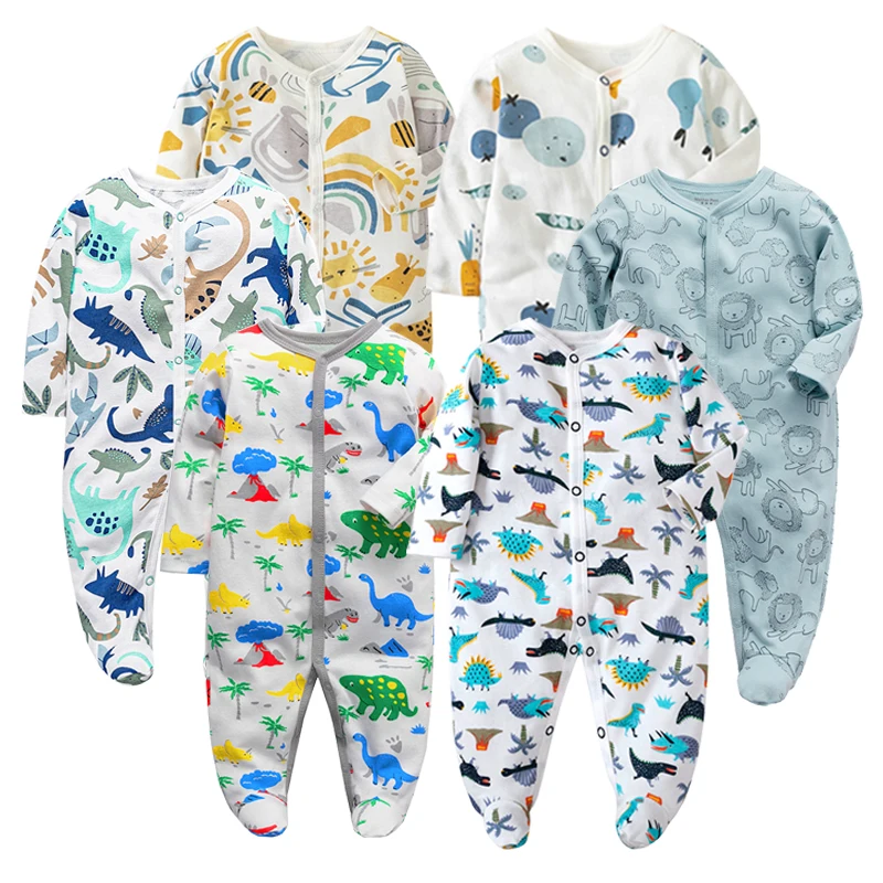 6 pieces Four Seasons Newborn Baby 0-12Months Clothes Baby Romper Boy Sleepsuit Girl Fashion Jumpsuit Baby Clothing Jumpsuit