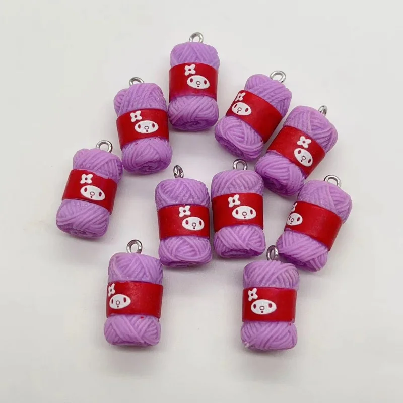 Mix 10cps/pack Cute Mini Sewing Wool Ball Resin Cute Charms Diy Earring Bracelet Small Pendants For Jewelry Making