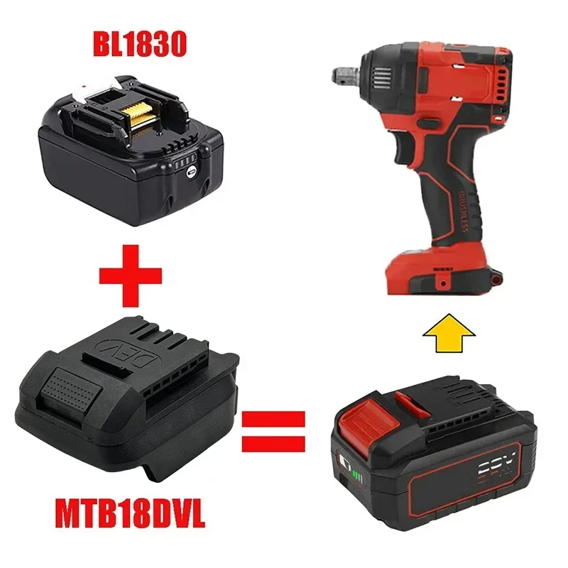 محول البطارية لماكيتا 18 فولت إلى أداة ديفون يمكن استخدامه لبطارية ماكيتا BL1830 سلسلة البطارية لأدوات الطاقة الكهربائية ديفون