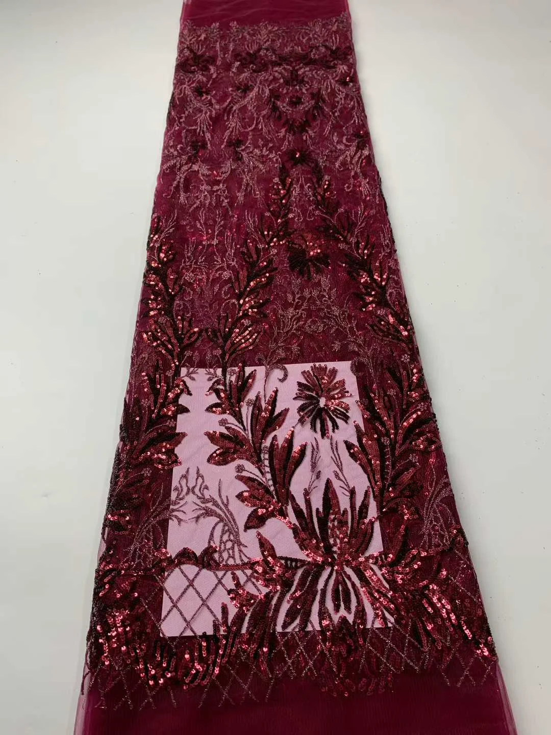 Kain Tulle Lace Hot Sale dengan Manik-manik Payet 2025 Terbaru Afrika Nigeria Prancis untuk Gaun Pesta Pernikahan Mewah Pengantin