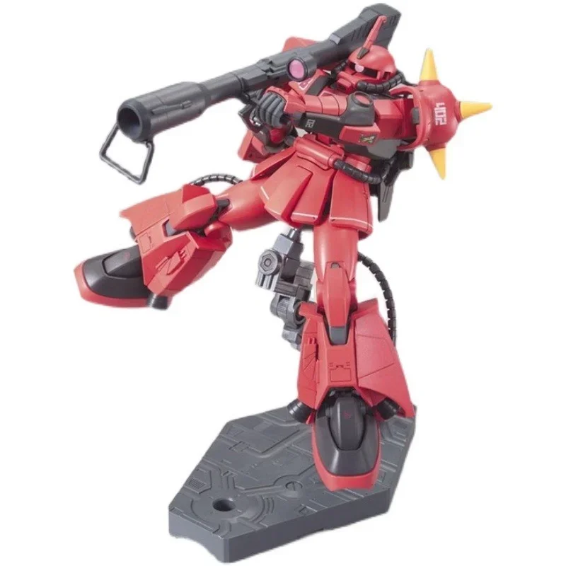 Bandai Genuine Gundam Model Kit Anime Figure HG 1/144 MS-06R-2 Zaku Ⅱ Collection Gunpla Anime Action Figure Toys for Children