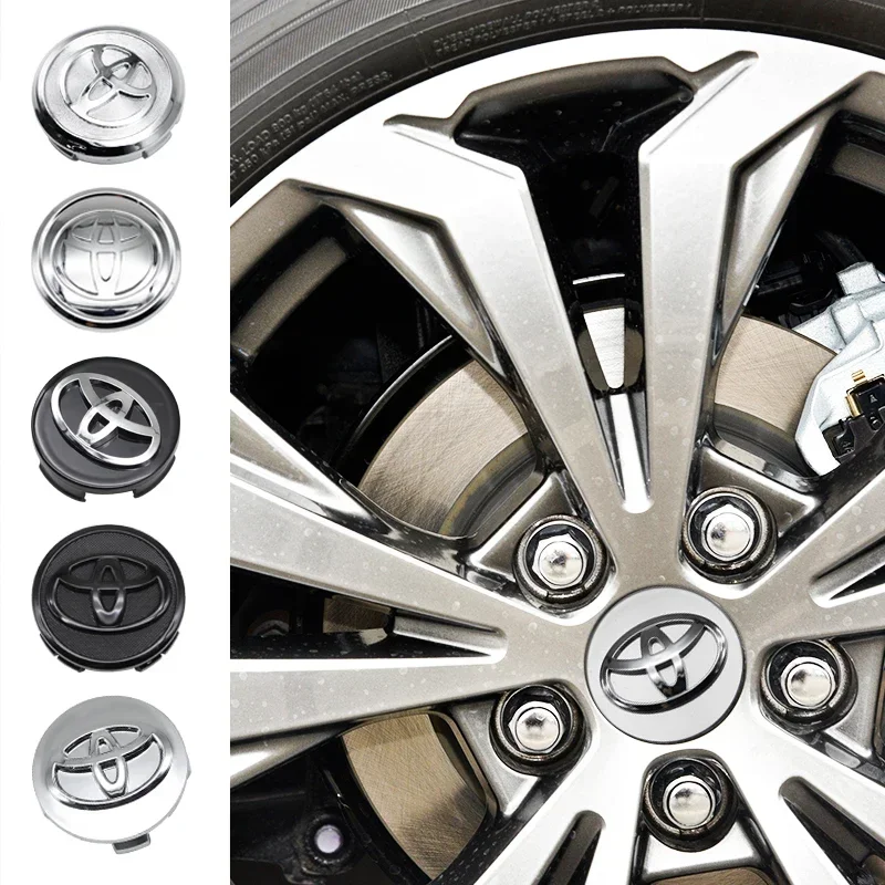 4pcs 57mm/62mm Car Tyre Wheel Center Hub Cap Badge Logo Rim Emblem For Toyota Corolla Camry Yaris CHR Rav4 Auris Verso Avalon