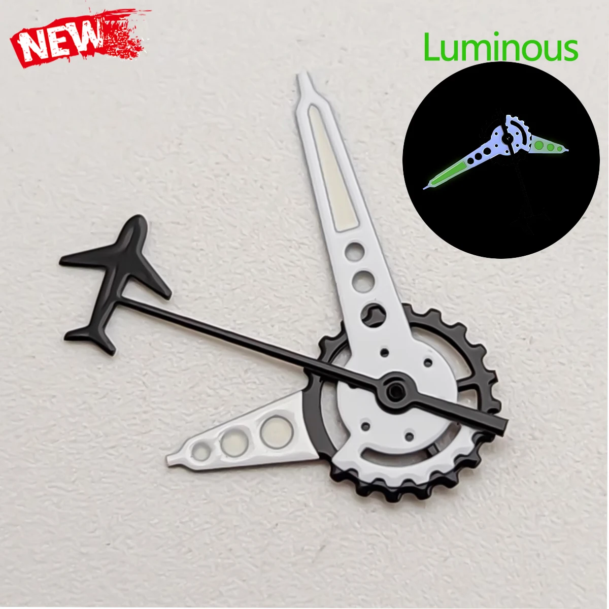 Creative Airplane Watch Hands Luminous Style Fit NH36 NH35 4R 7S Movement Watch Needle Modification DIY Accessories