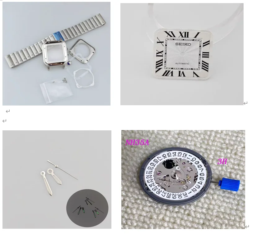 

27mm NH35 Dial NH35 Mechanical Watch Watch Assembly Set Santos Watch Assembly Accessories