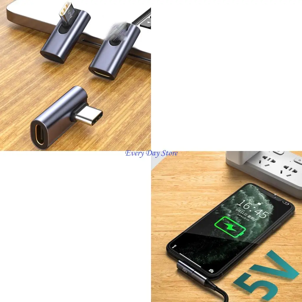 90 Degree Type C Male to Female Extender Support USB C 3.1 Data Transfer