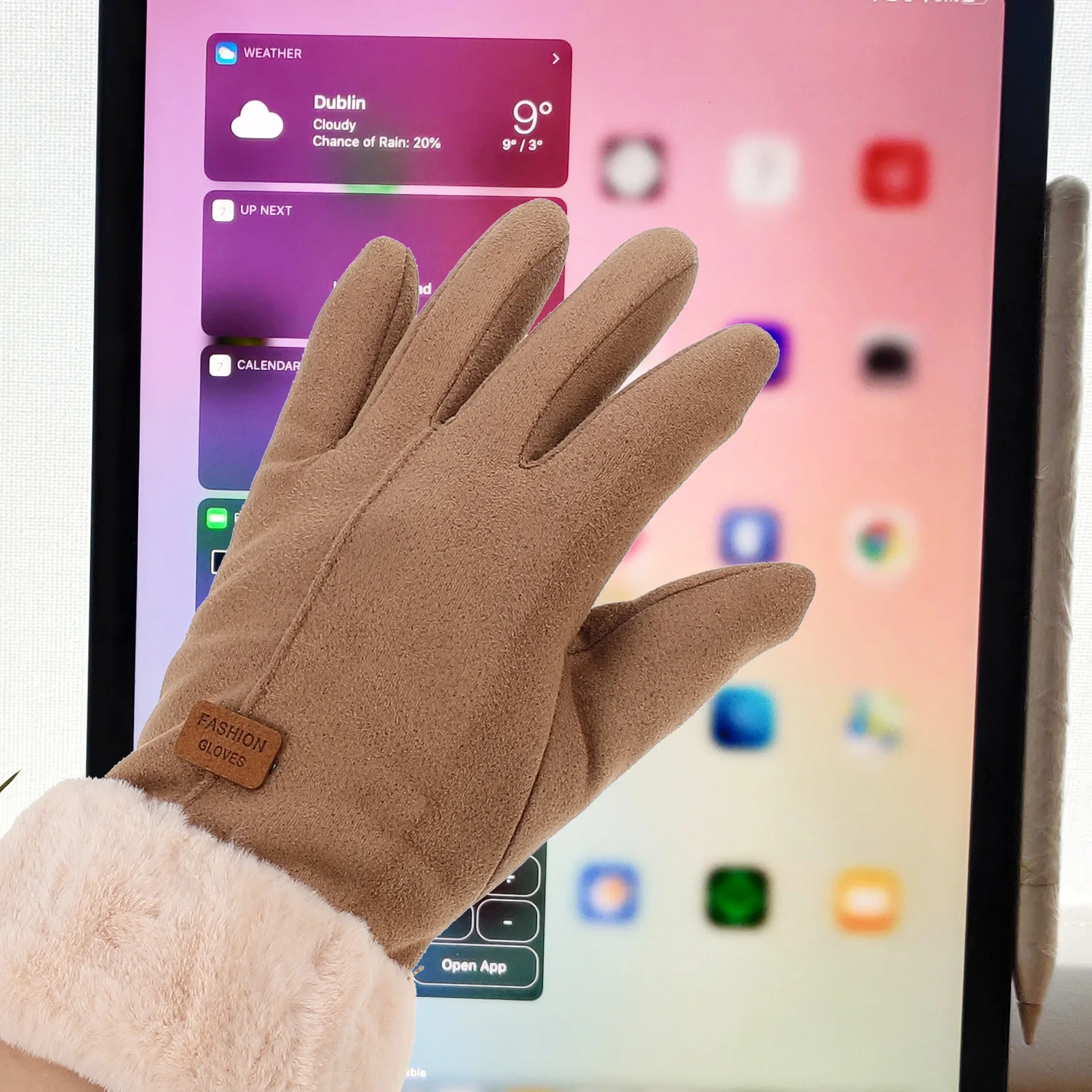 

1Pair Warm Gloves Breathable Screen Winter Women Riding Thermal Thickened Gloves Women Riding Glove