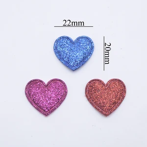 بقع زينة القلب بلينغ لأغطية الرأس DIY ، زخرفة مقاطع الشعر ، الحرف اليدوية قبعة الملابس ، لوازم الخياطة ، 22x20mm ، 100 قطعة أفضل 8 زينة ملابس لامعة مبيعا - No5