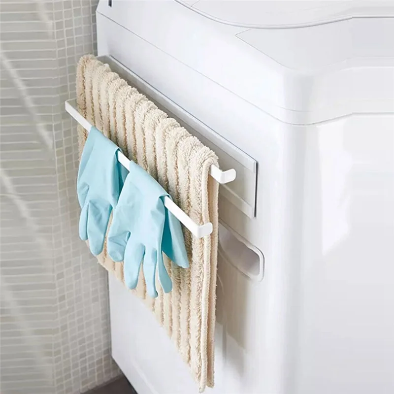 ABWP-Towel Rails Towel Rack Kitchen Refrigerator Magnet Towel Bar Storage Punch-Free Towel Rail Side Wall Hanger