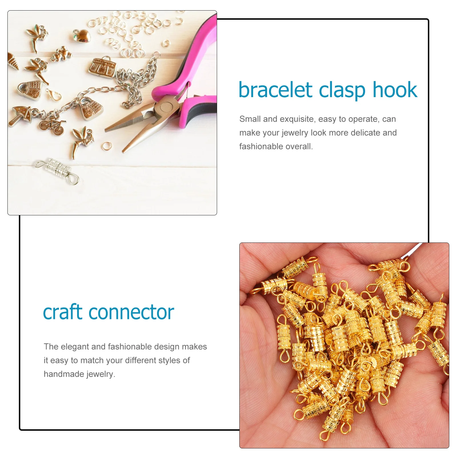 

120pcs Screw Type Barrel Clasps Jewelry Making Supplies Necklace Bracelet Connectors Diy Repairing Accessories Safety Lock Alloy