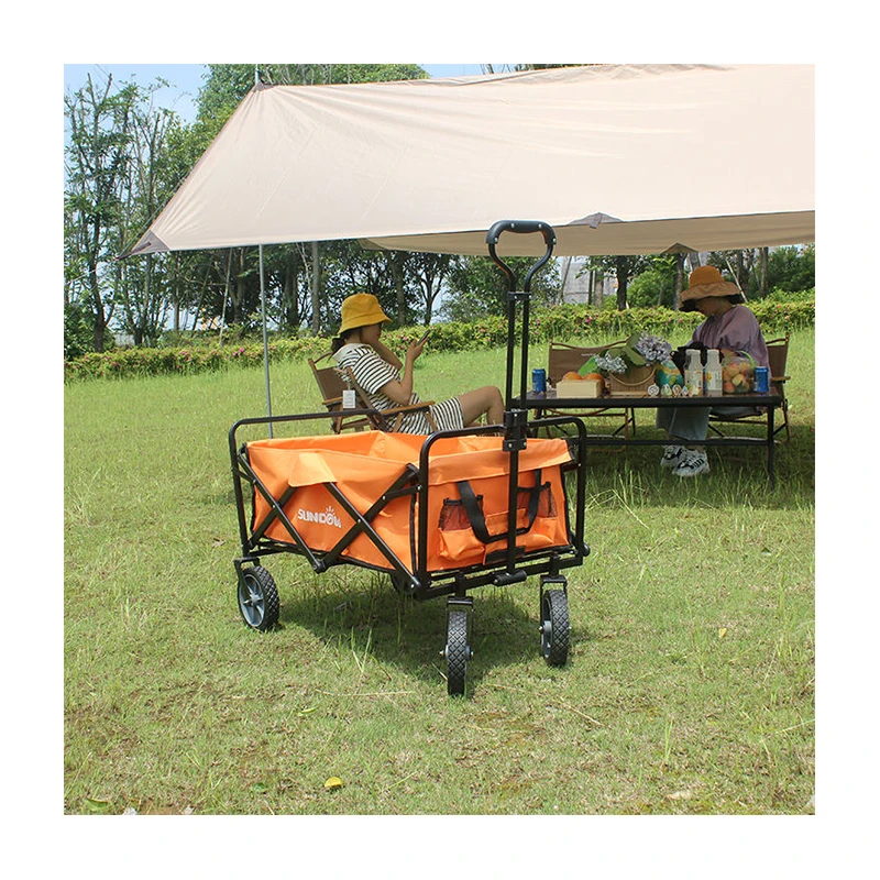 

Premium Outdoor 4-wheeled Trolley Cart Camping Beach Folding Wagon Cart