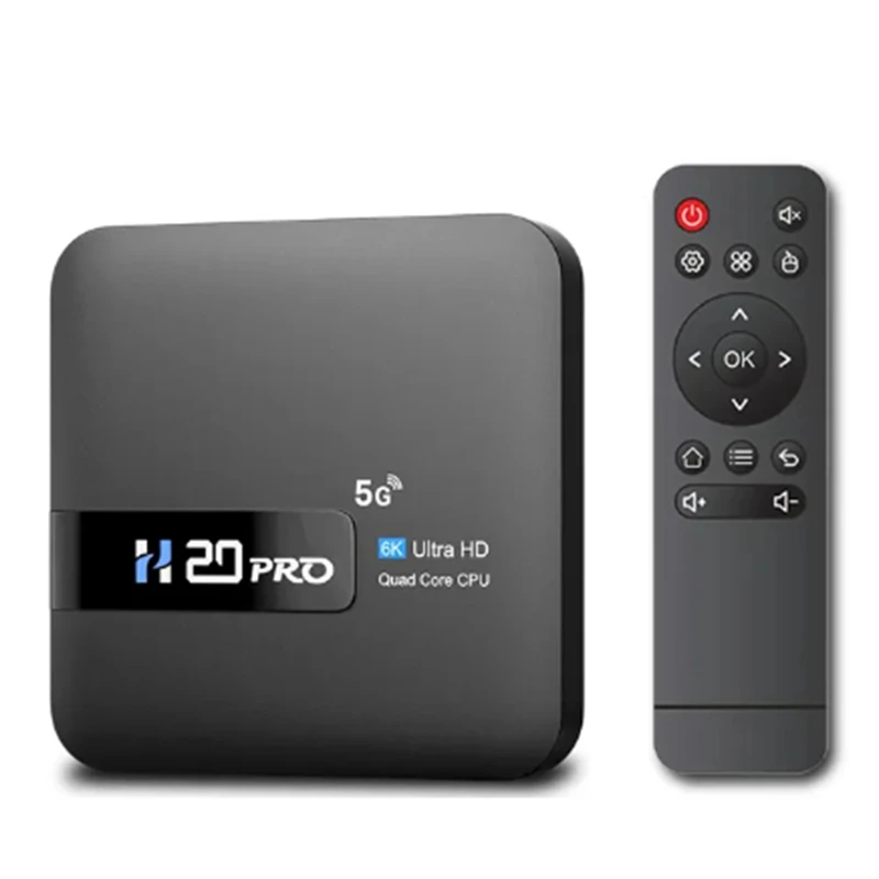 H20PRO Akıllı Android TV Kutusu Android 10 2 GB 16 GB 6 K Medya Oynatıcı TV Kutusu 2.4 ve 5G WIFI Çok Hızlı AB Tak