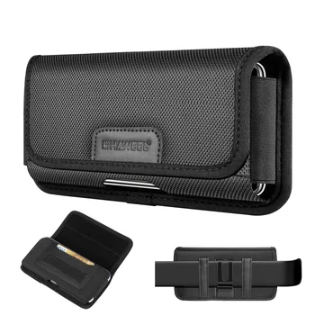 HAWEEL-riñonera para teléfono móvil, funda para teléfono de 4,7-6,8 pulgadas, bolsa con Clip para cinturón de nailon para iPhone 15 14 13 12 11 Samsung