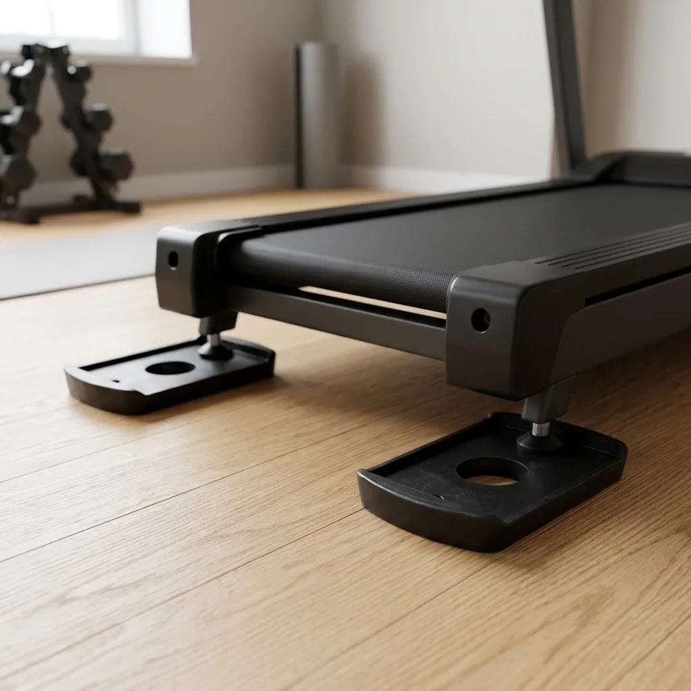 Rubber Equipment Feet Pads for Treadmill and Stationary Bike Legs to Reduce Vibration Transmission and Prevent Marks