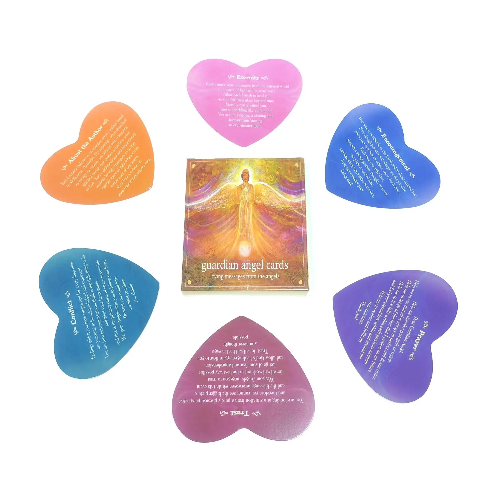 Guardian Angel Cards A 46 Oracle deck Heart shaped cards board games