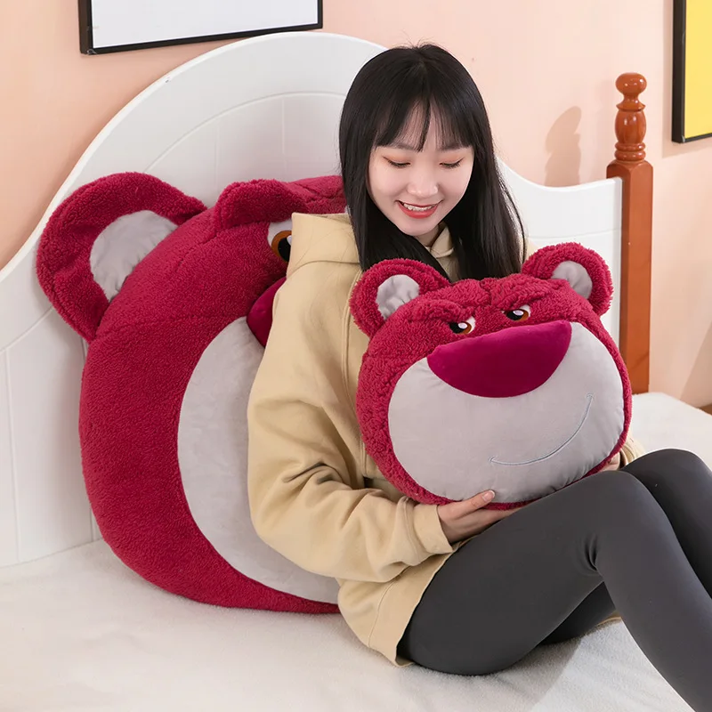 Bonitos muñecos de peluche Lotso, cojín cómodo y suave para sofá, juguetes de peluche, almohada de abrazo para dormir de Anime de dibujos animados, regalos de cumpleaños para niños