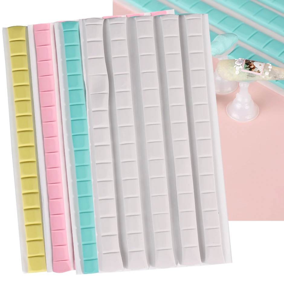 96/36 Pcs Nail Adhesive Glue Clay White Pink Mud For Nails Tips Holder Display Reusable Fixing Clay Sticky Practice Tools