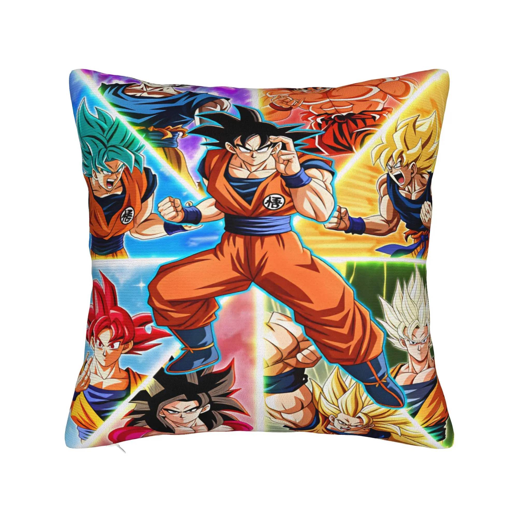 Son Goku Pillow Case Dragons Balls Vintage Pillow Cover Comfy Pillowcases For Living Room Sofa