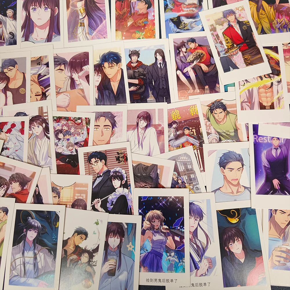 I Got into a Relationship After Pick Up a Male Ghost Art Collection small card Single sided Illustrations Album card 60pc/set