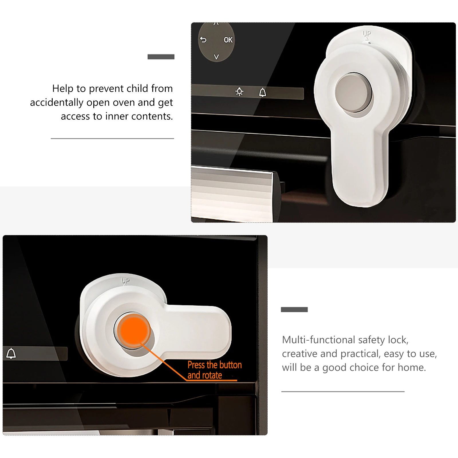 

2pcs Safety White Childproof Oven Door Latch Baby Toddler Stove Baby Proof Oven Lock Locks Protect Kids Hardware Security