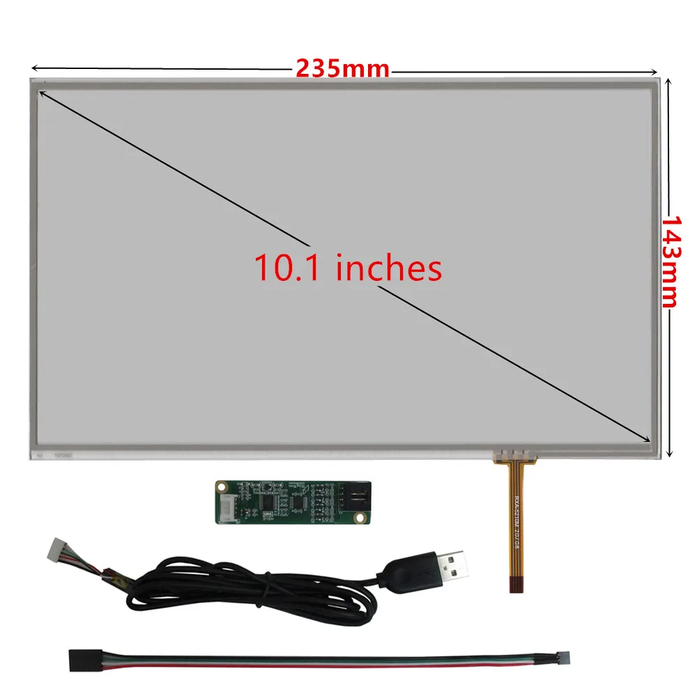 Imagem -03 - Lcd Display Screen Digitizer Painel Touchscreen Driver Control Board Compatível com Áudio Hdmi Kit Monitor Faça Você Mesmo 10.1 1024x600