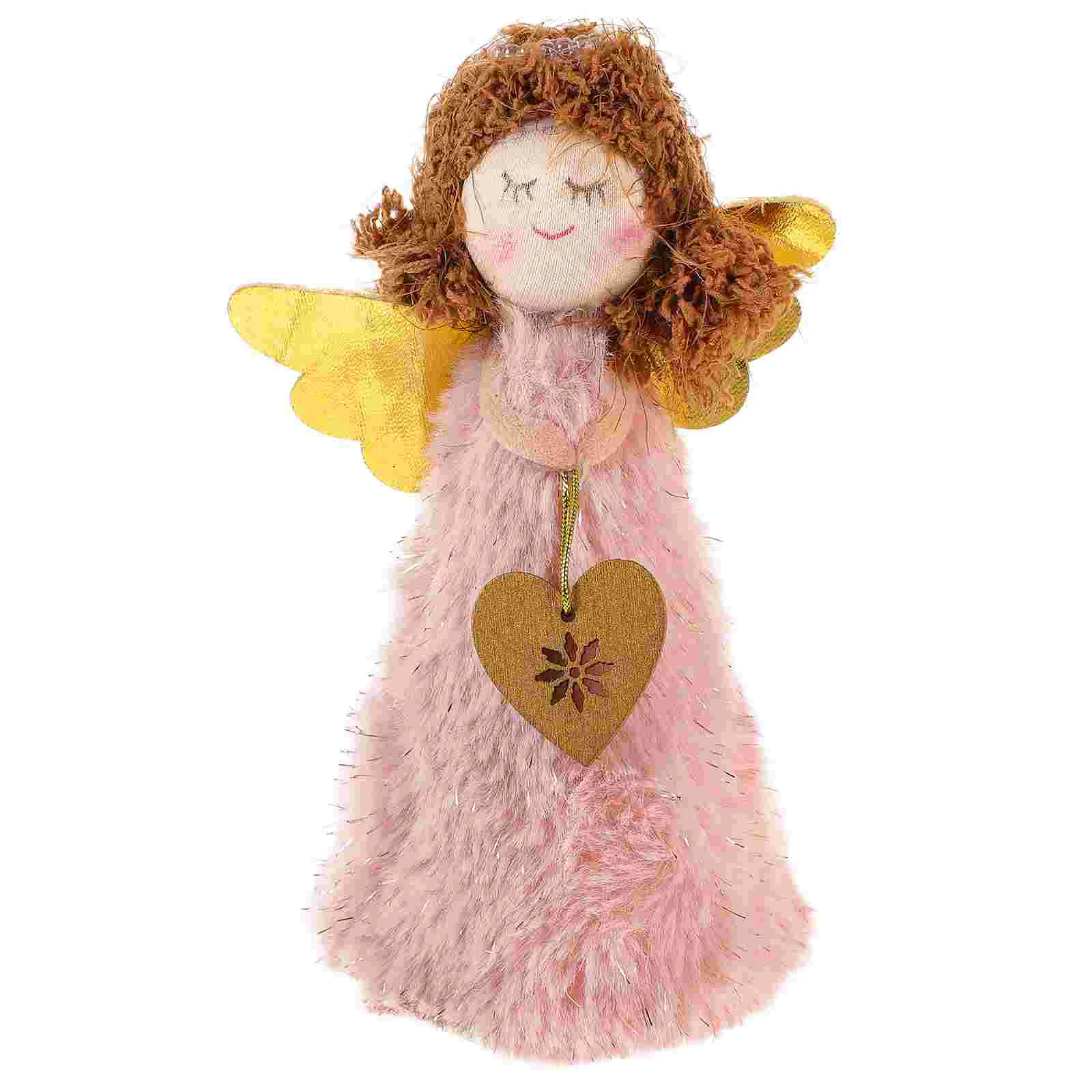 

Christmas Decorations Angel Tree Topper Cute Pink for Xmas Treetop Figurine Ornament