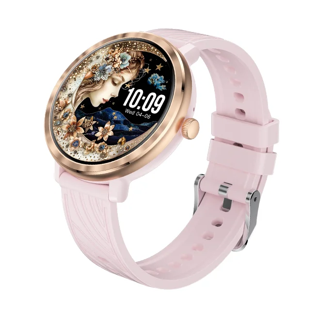 2025 Fashion NX27 Ladies Smart Watch AMOLED Screen Fitness Tracker BT Call Health Monitor Sport Smartwatch for Women