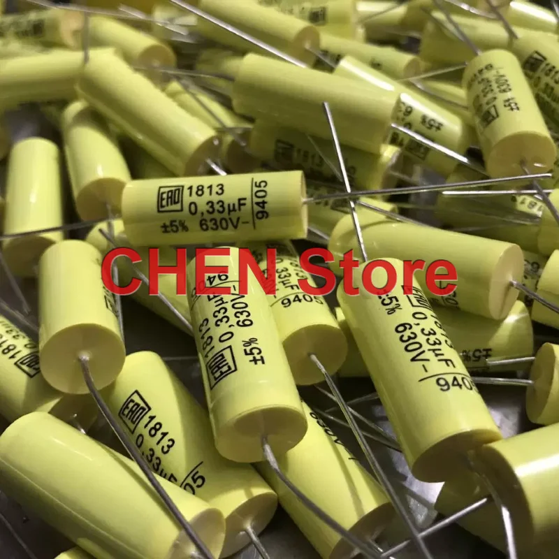 4PCS/10PCS Original VISHAY ERO MKT1813 0.33UF 630V 12X30MM Audio axial capacitor MKT 330NF free shipping