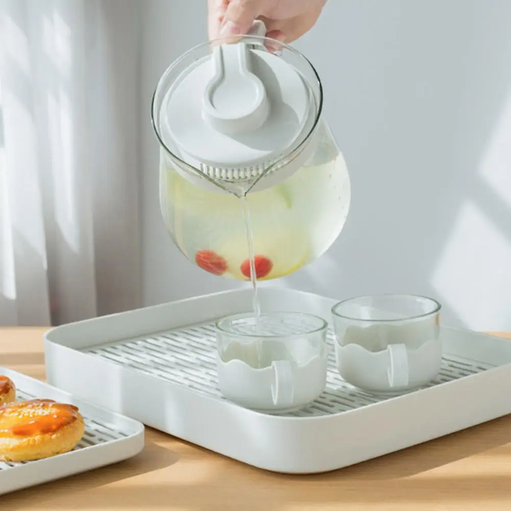 1 Set Drain Tray Anti-slip Double Layer Plastic Drainer Tea Tray Sturdy High-quality Dish Drying Rack  For Home Kitchen