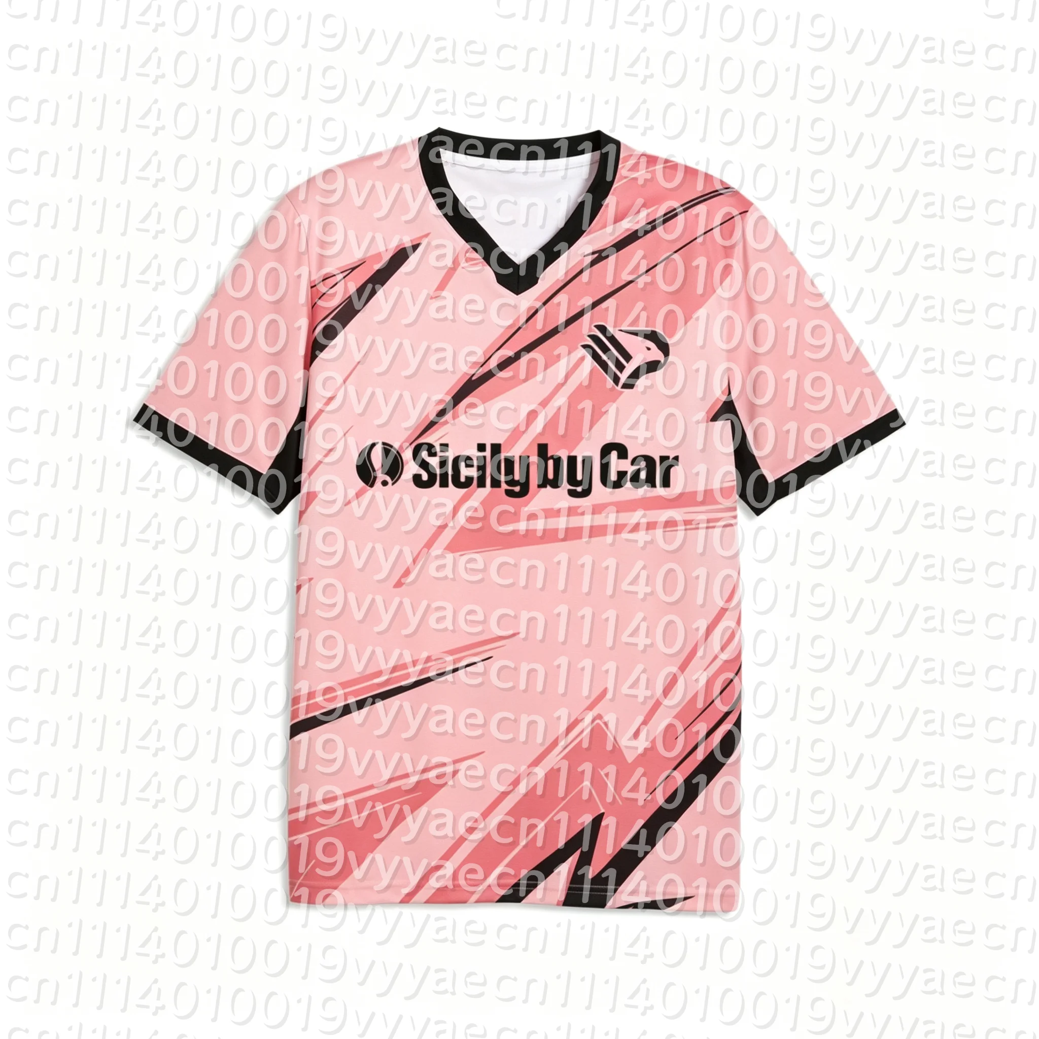 26-27 Palermo FC Style Family Matching Outfits Soccer Jersey Summer Casual Short Sleeve Football T-Shirt Men Women Kids Clothes
