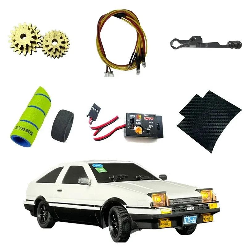 LD FC AE86 RC Zespół zdalnie sterowanego samochodu Części do modyfikacji Części do modernizacji Cięgno ciągnące Mechanizm różnicowy Wycieraczka