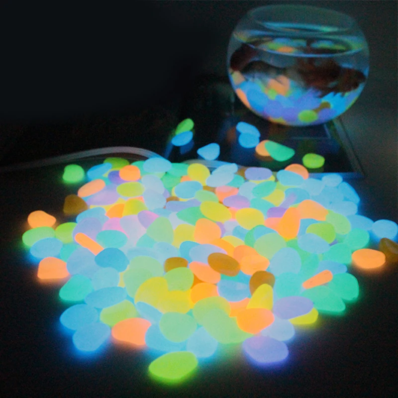 50 teile/satz 1cm kleines Nachtlicht Stein Garten Aquarium aquatische Landschafts bau leuchtende