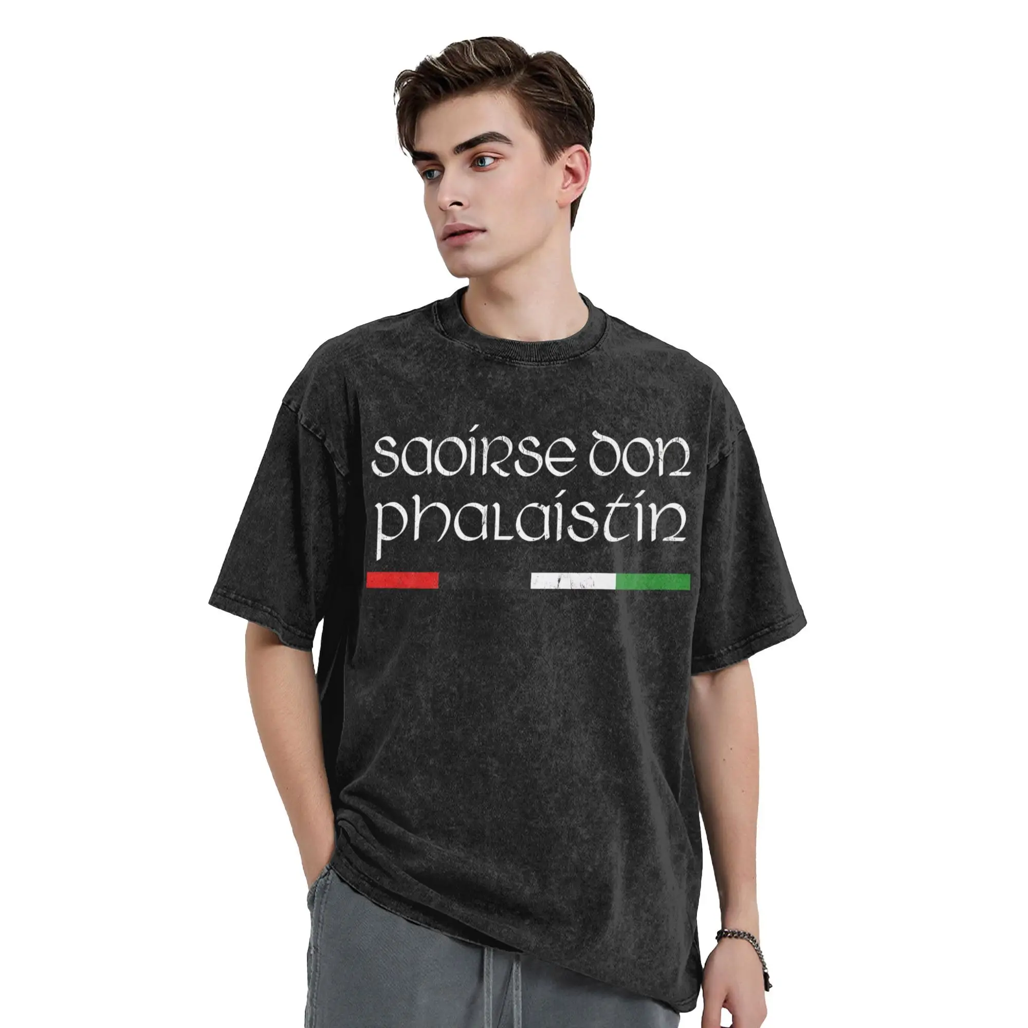 Men Saoirse Don Phalaistin Palestine  T Shirts  Tops Beach Street Style Short Sleeve T Shirt O Neck Popular Print Tee Shirt Hot