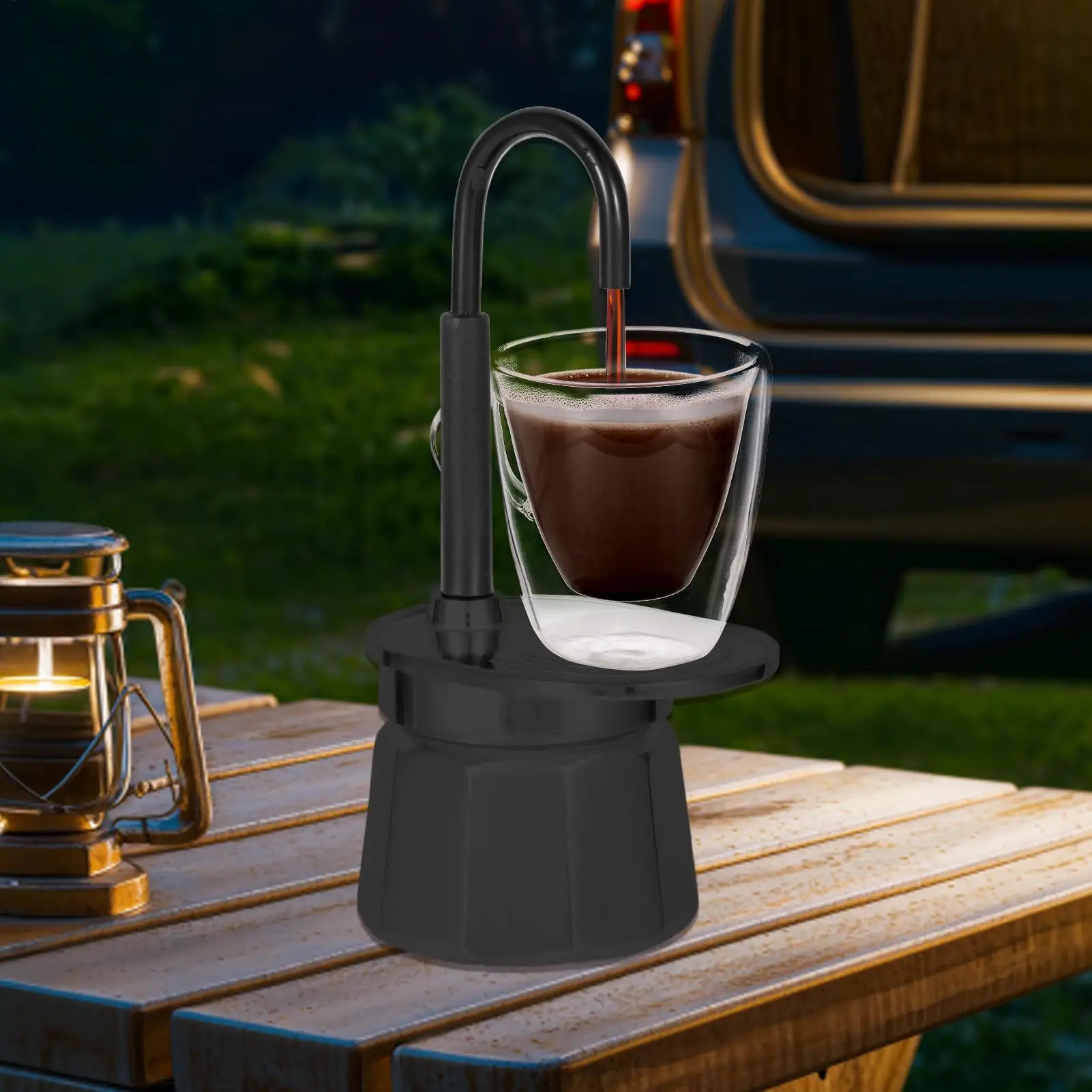 Drip Coffee Maker Compact Coffee Pot Food-Grade Aluminum Tube Pot For Kitchen Picnic Home Backyard Garden Beginner Outdoor