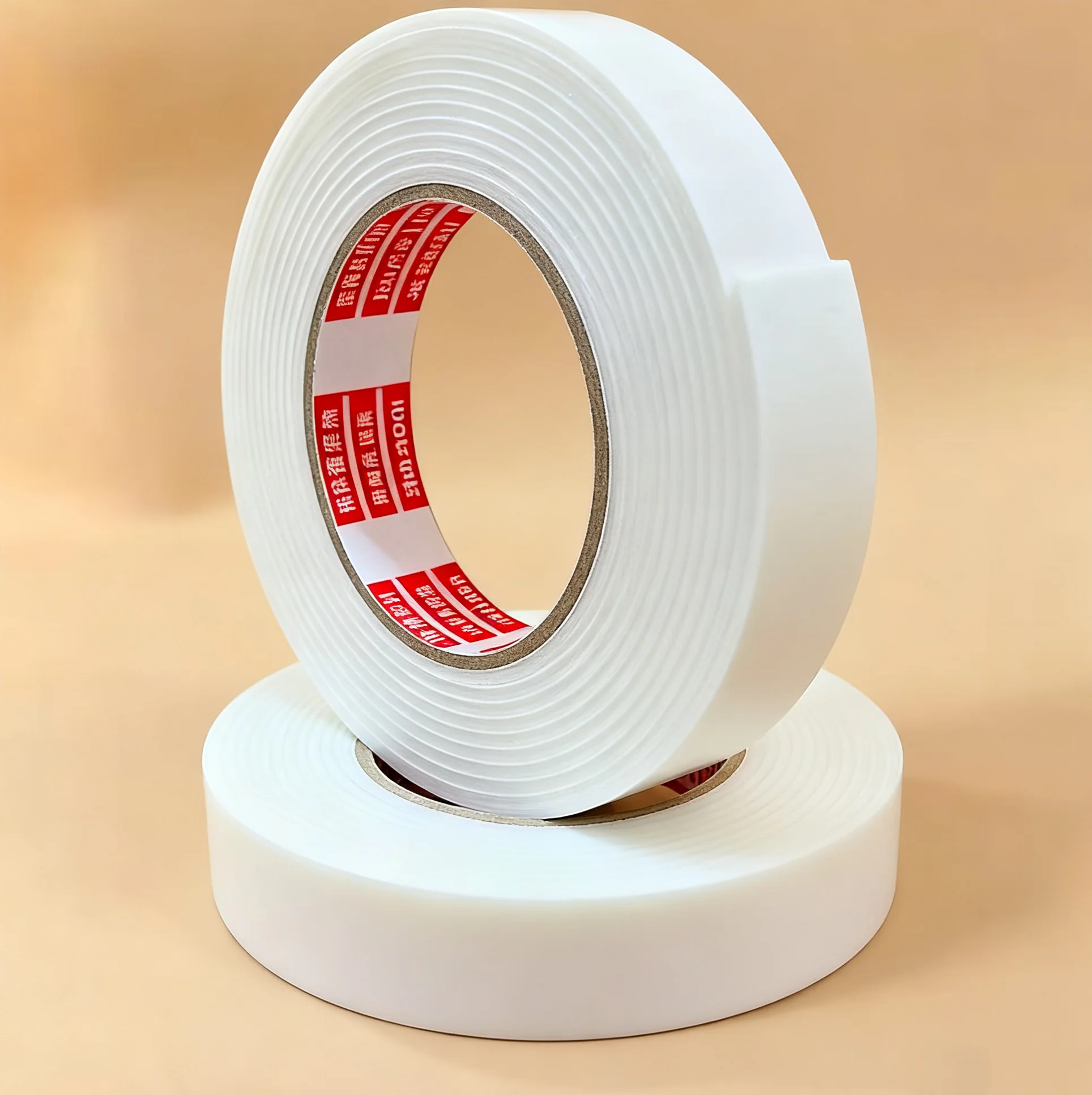 5Rolls 12/15/18/24/36mm High-Viscosity Sponge Double-Sided  Foam Tape, Strong Adhesion, Non-Sticky Residue
