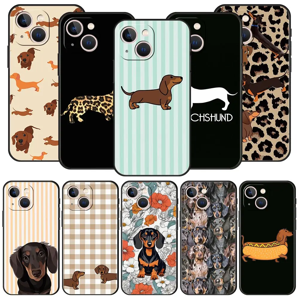 Cute Dachshund Bulldog Phone Case For Samsung Galaxy S26 S25 S24 S23 S22 S20 Ultra S21 FE 5G S10 Plus TPU Shockproof Cover